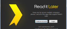 Account signup option for Read It Later