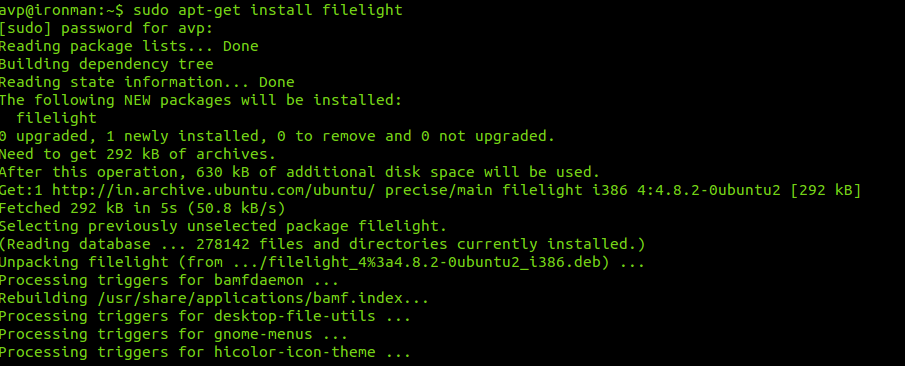 Installing Filelight