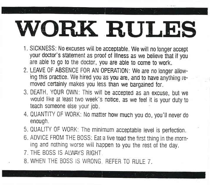 work rules