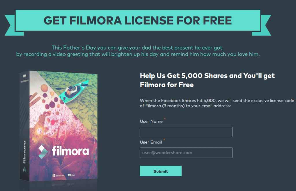 Filmora license giveaway 