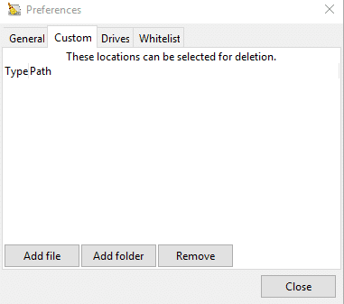 adding custom temp folders manually