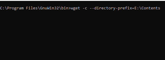 wget with download directory path specified