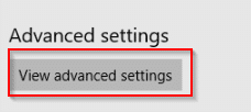 viewing advanced settings in Edge browser