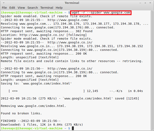 How To Analyze A Web Page From Spider's Point Of View From Linux Terminal