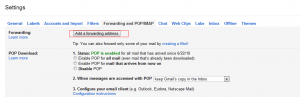 Enabling email forwarding in Gmail