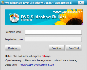 Registering Wondershare DVD Slideshow Builder