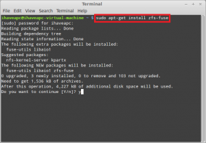 Installing And Using ZFS In Linux Mint / Ubuntu