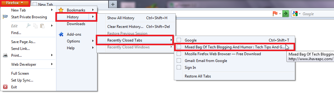 How To Quickly Open Accidentally Closed Tabs In Firefox Browser - I