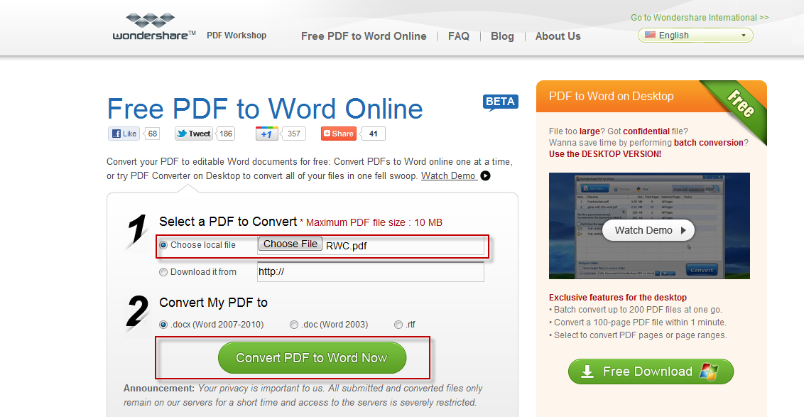 pdf x word online