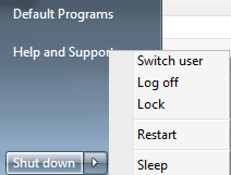 Default action for Windows power button