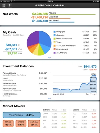 personal capital dashboard