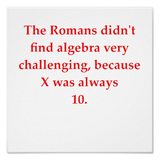 Romans and algebra : funny