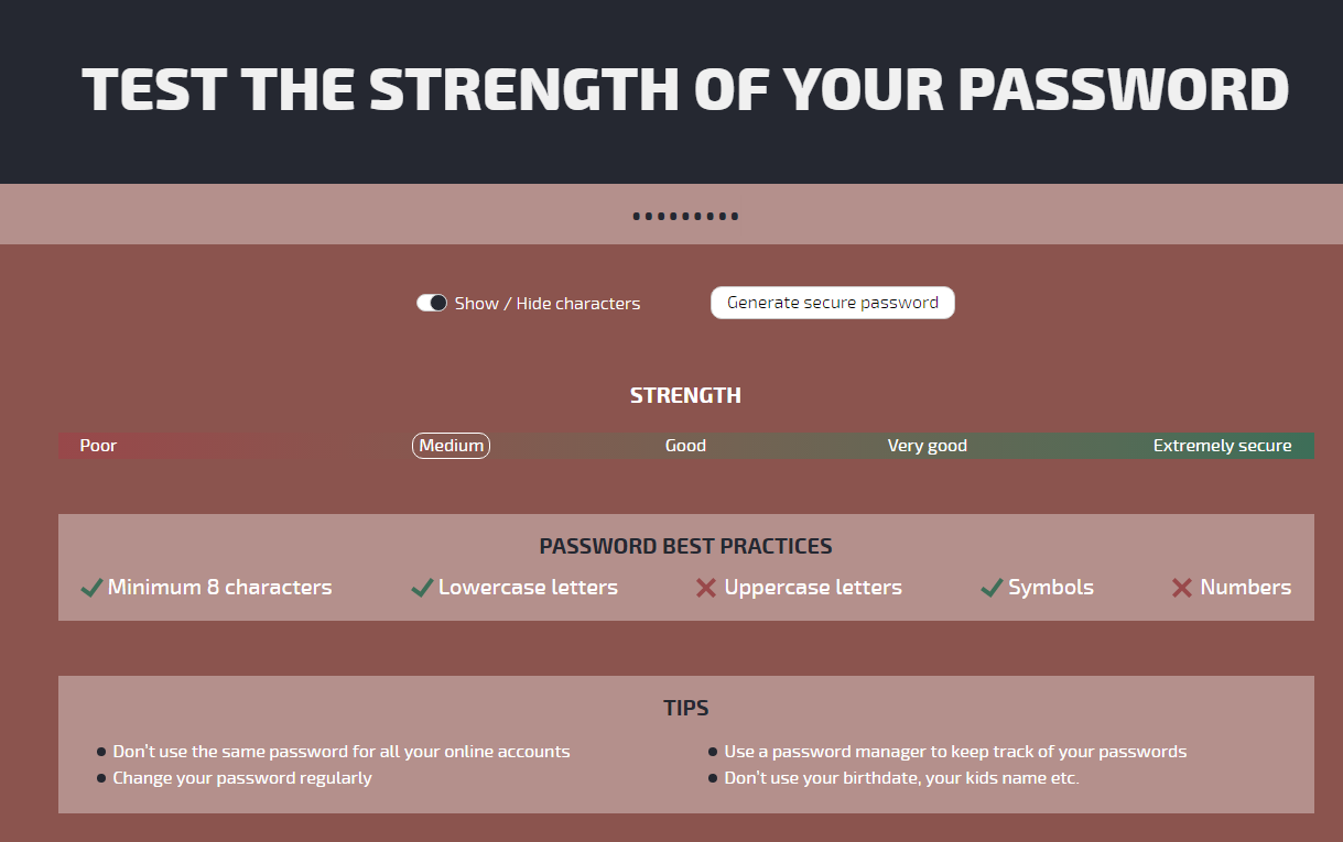 online strong password generator