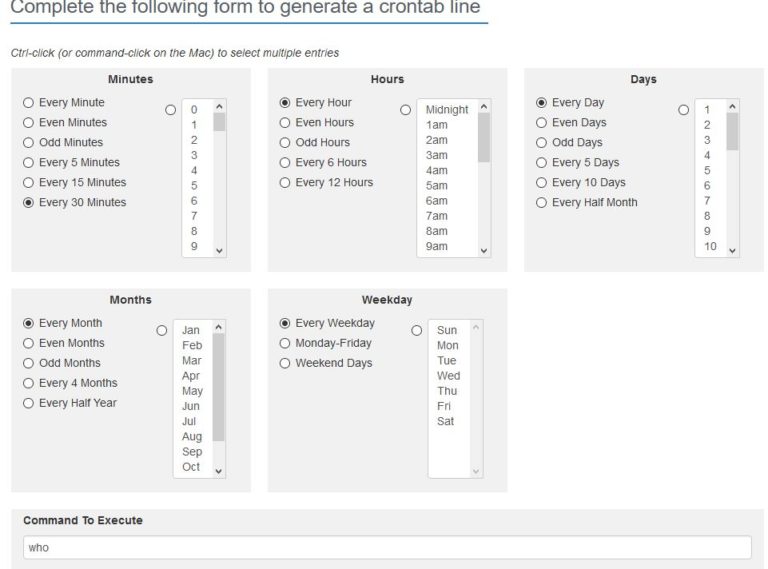 cron schedule creator cron schedule creator