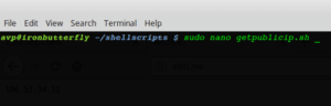 using nano text editor to make linux shell scripts