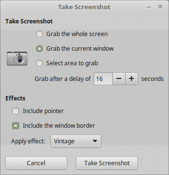 Linux mint screenshot tool