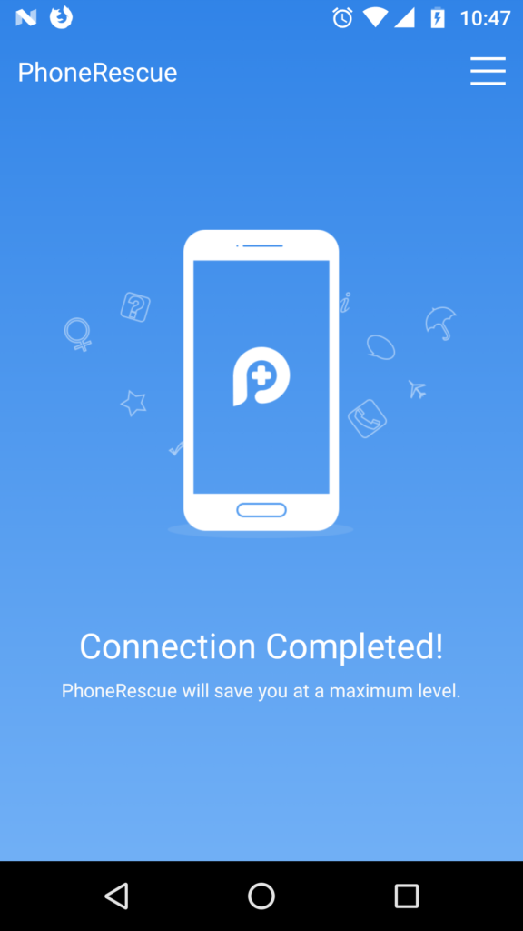 PhoneRescue installed on Android phone