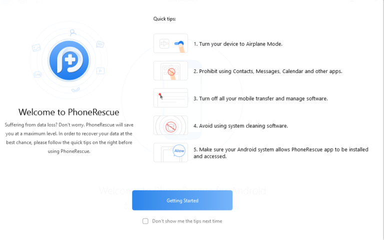 run phonerescue for android run phonerescue for android