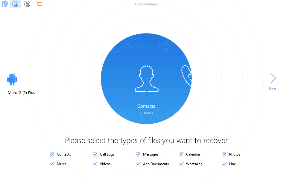 phone data scanned using PhoneRescue