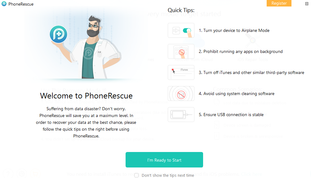 Using PhoneRescue for iOS