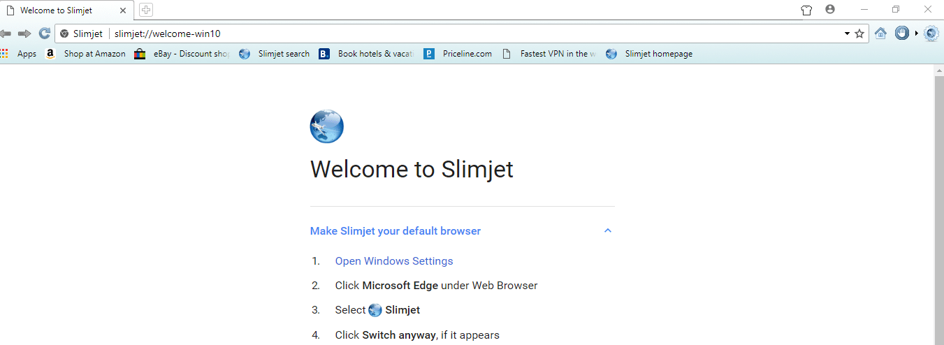 view menu in slimjet browser