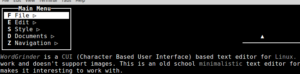WordGrinder in Linux Mint