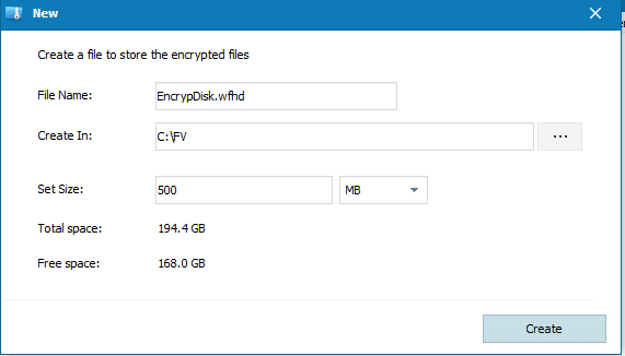 setting up an encrypted file vault using Wise Folder Hider Pro