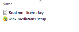 WinX MediaTrans license key and setup of giveaway version