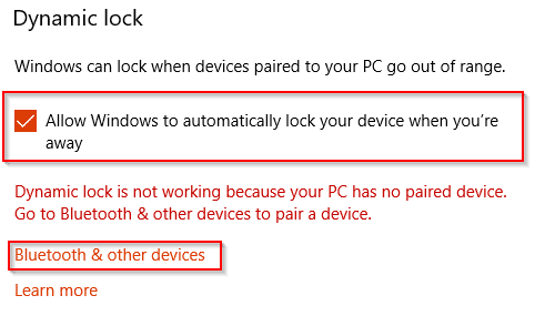 Enable Dynamic lock and set up Bluetooth pairing