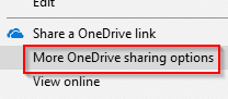 accessing detailed onedrive sharing options