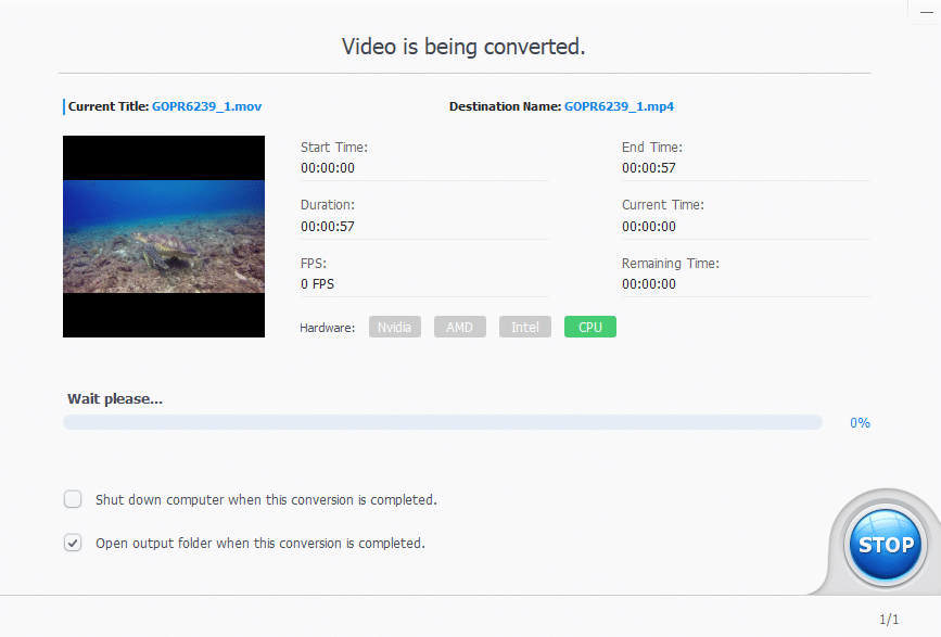 videos being processed using VideoProc 