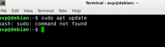 sudo command not found after a new Debian install