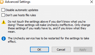 unchecky windows 10