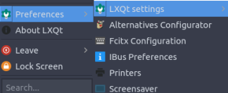 accessing LXQt settings in Lubuntu 18.10