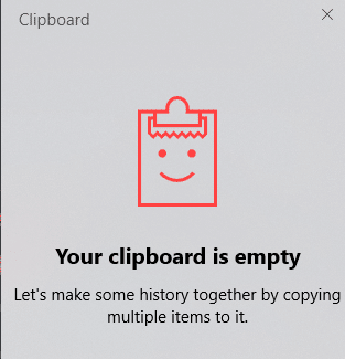 Empty Clipboard in Windows 10