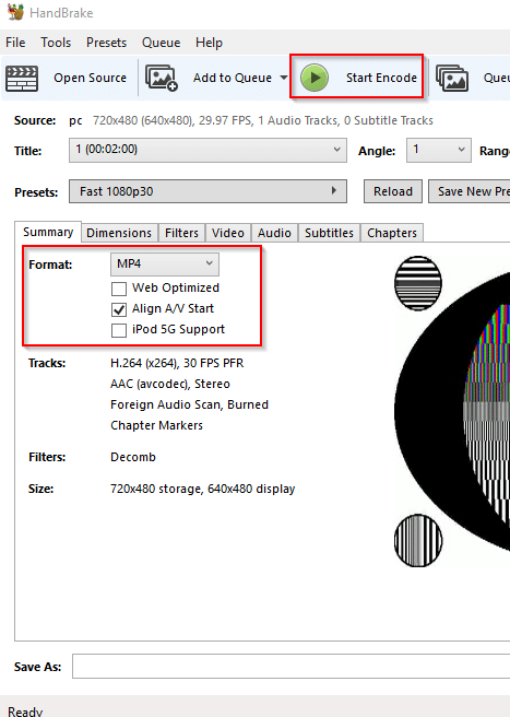 handbrake rip dvd no chapters