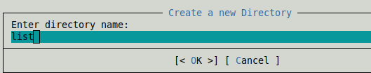 making a new directory using Midnight Commander