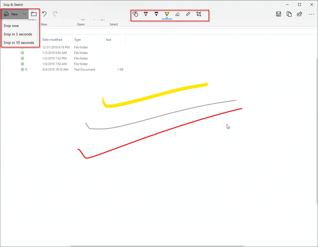 snip & sketch shortcut