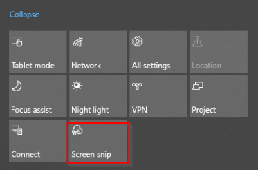 screen snip windows 10