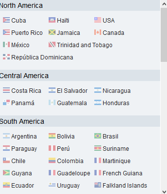choosing radio stations from different regions in Worldwide Radio add-on
