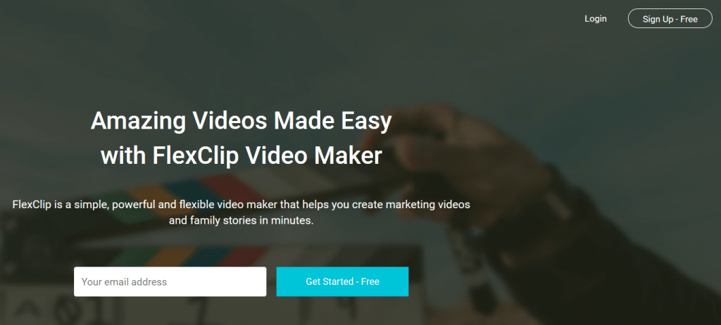 FlexClip sign-up page