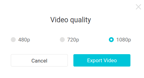 changing the video quality in FlexClip 