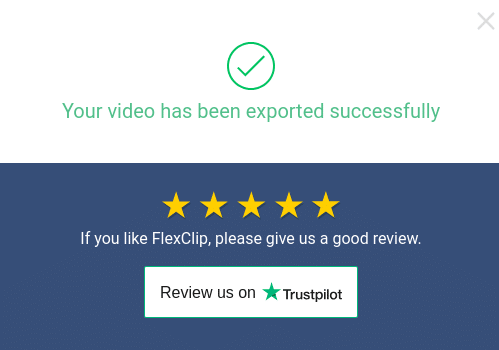 video successfully exported and downloaded using FlexClip 