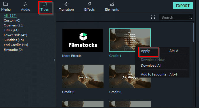 adding titles in Filmora9