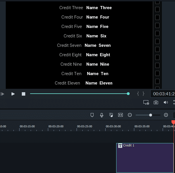 previewing titles template in Filmora9