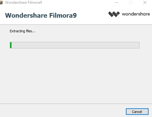 Filmora9 installation in Windows 10