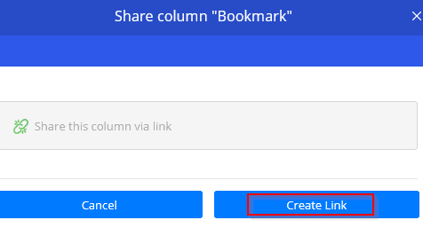 sharing a bookmark column in Qlearly 