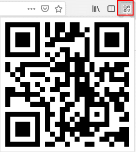 QR code instantly generated for websites using Tab2QR 