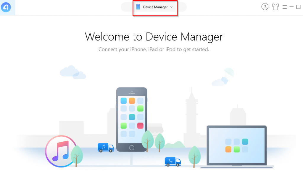 connecting iPad/iPhone to PC using AnyTrans Device Manager