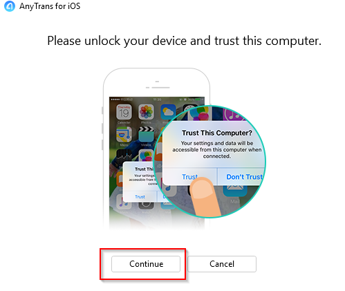 enabling trust settings for PC on iOS devices